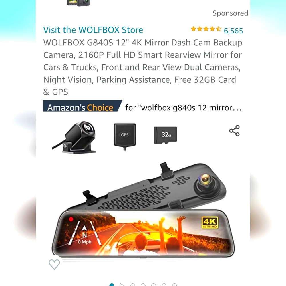Stream media mirror dash camera